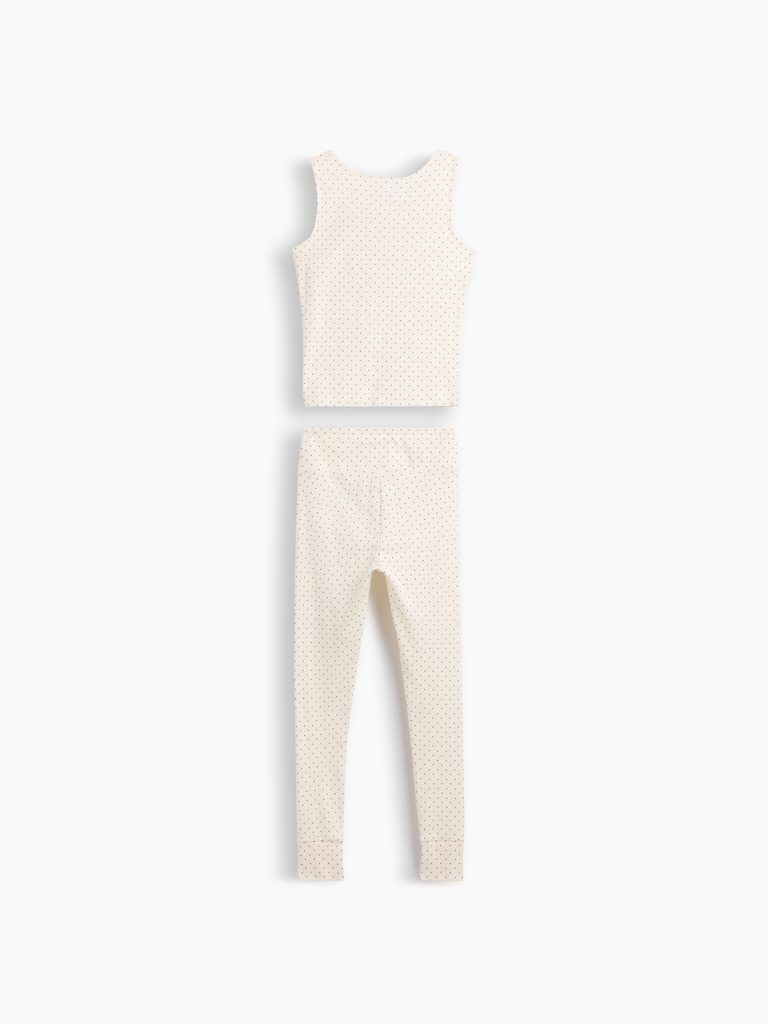 Kids Organic Brushed Cotton Tank & Leggings PJ Set