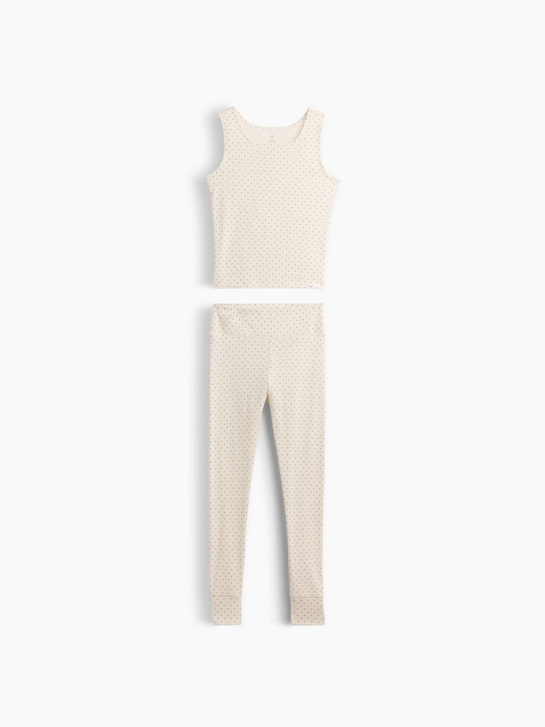 Kids Organic Brushed Cotton Tank & Leggings PJ Set