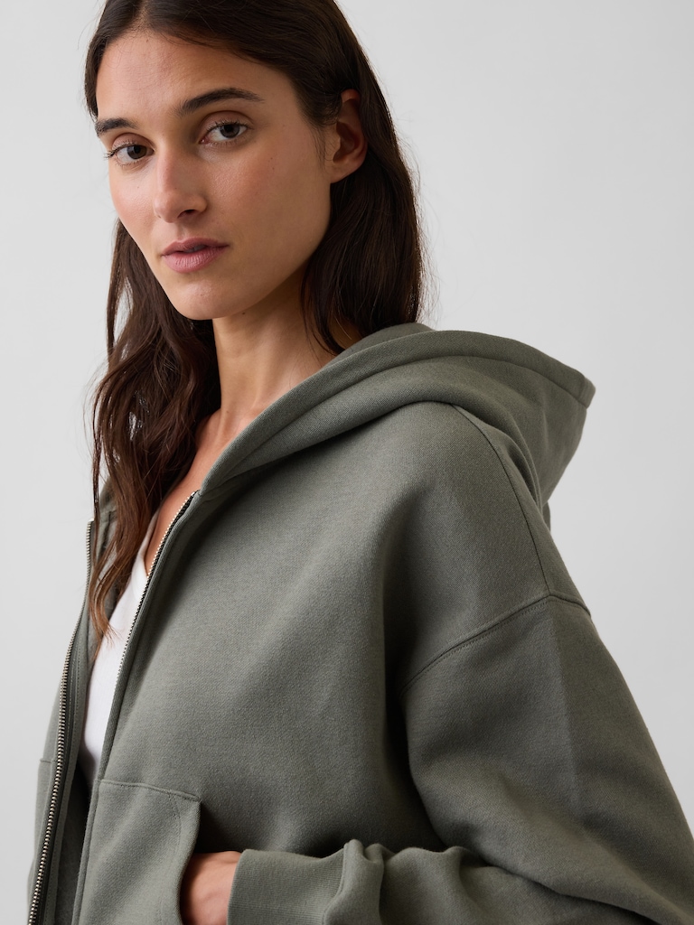 VintageSoft Wedge Zip Hoodie