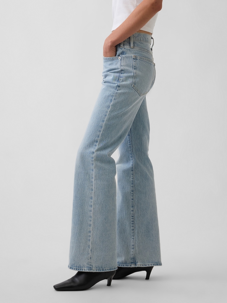 Mid Rise Relaxed Flare Jeans