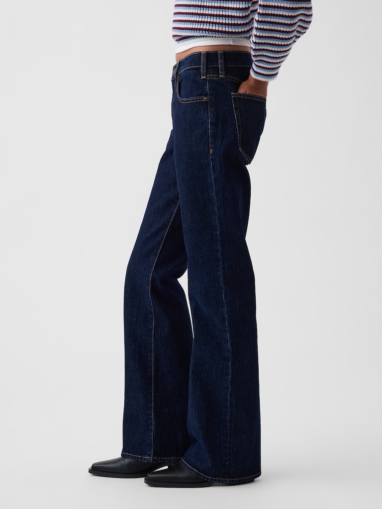 Mid Rise Relaxed Flare Jeans