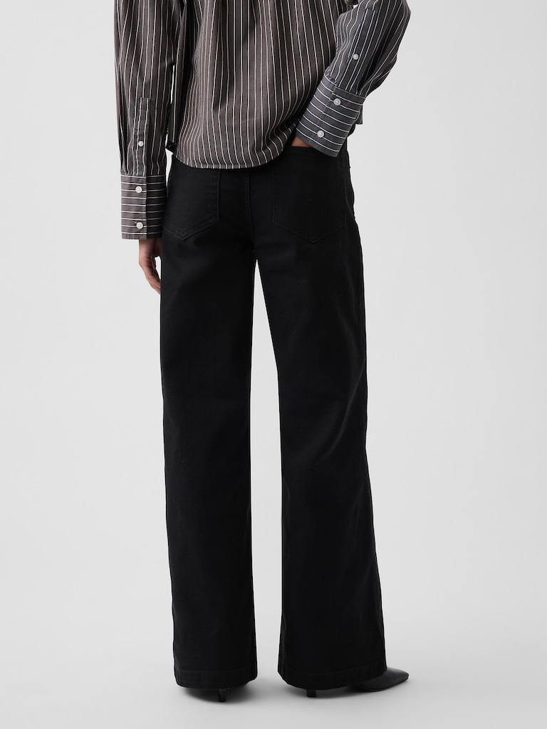 High Rise Stride Wide-Leg Jeans