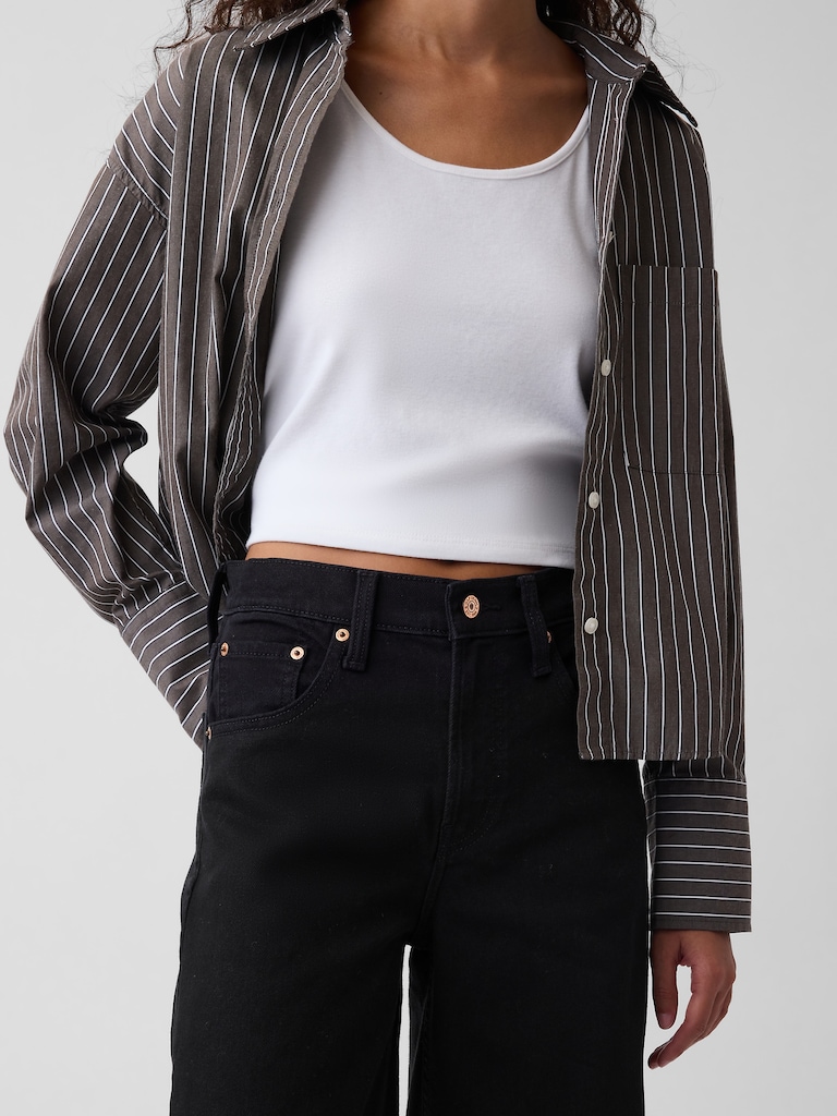 High Rise Stride Wide-Leg Jeans