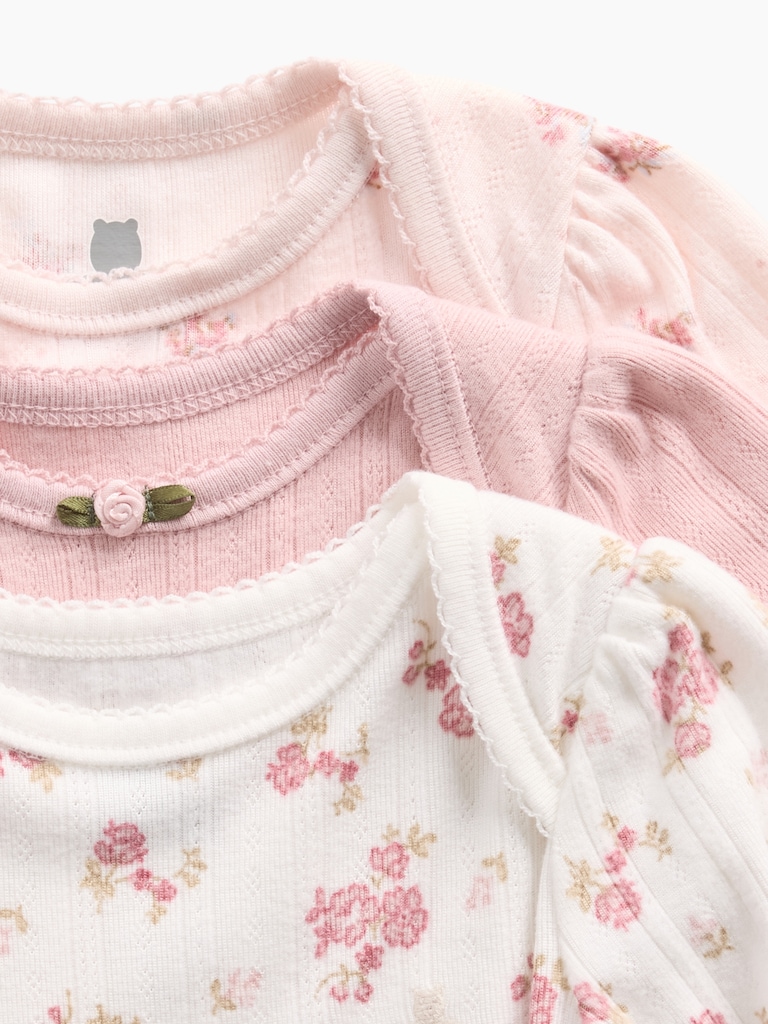 Baby Softspun Pointelle Bodysuit (3-Pack)