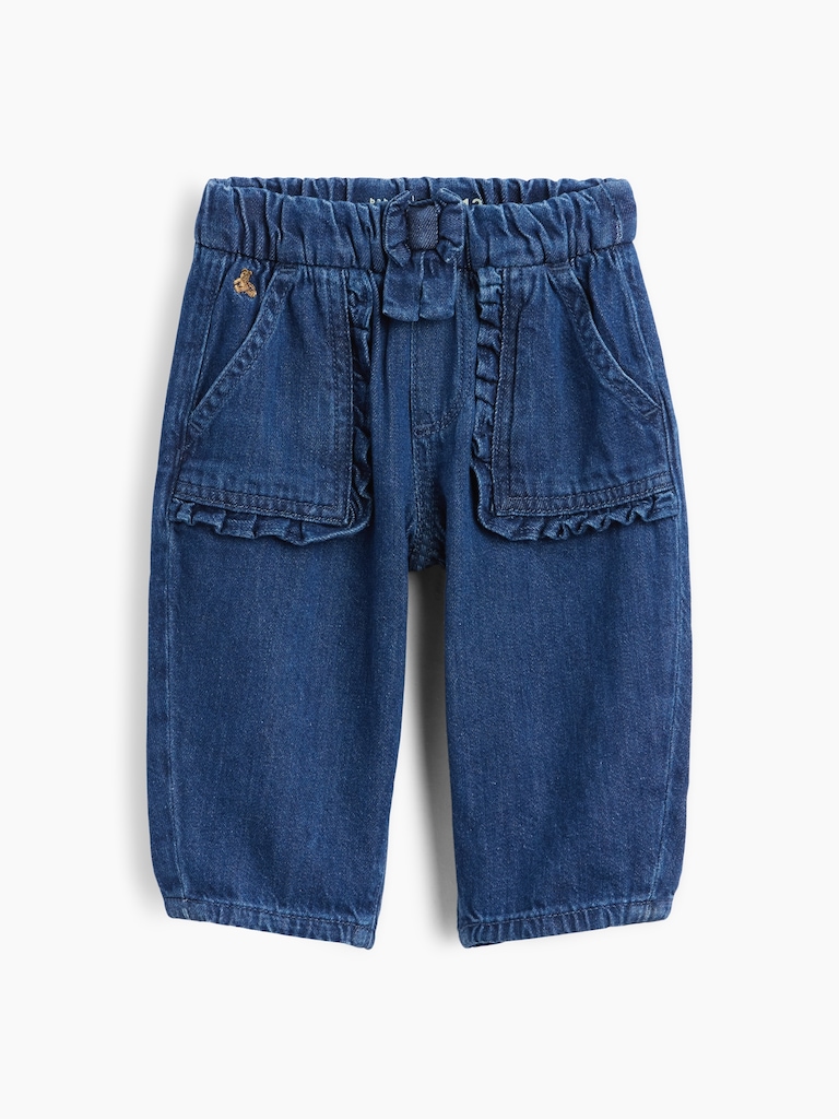 Baby Ruffle Bow Pull-On Jeans
