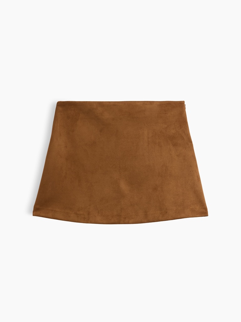 Vegan Suede Mini Skort