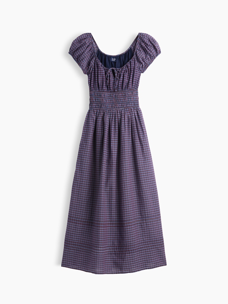 Voile Smocked-Waist Maxi Dress