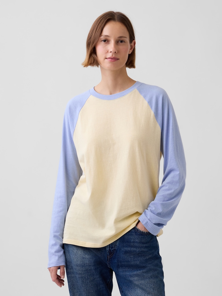 100% Cotton Authentic Oversized Raglan T-Shirt