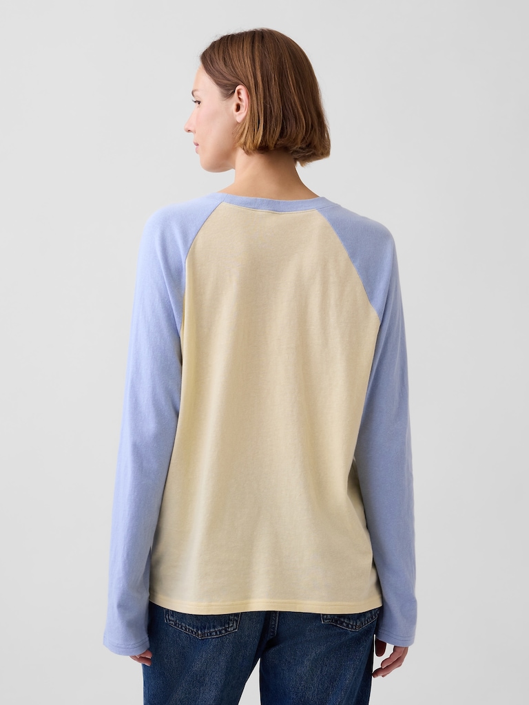 100% Cotton Authentic Oversized Raglan T-Shirt