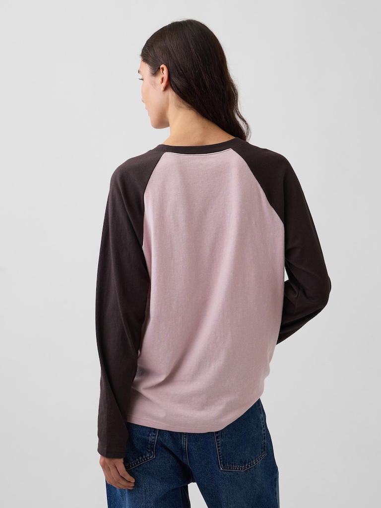 100% Cotton Authentic Oversized Raglan T-Shirt
