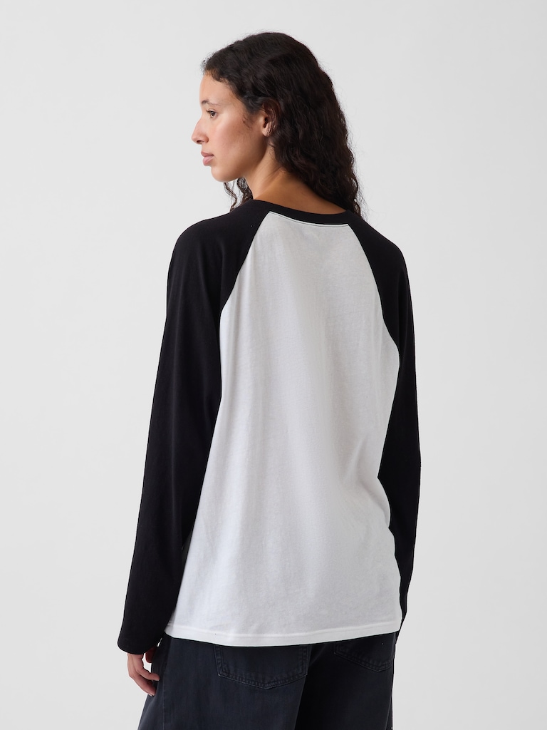 100% Cotton Authentic Oversized Raglan T-Shirt
