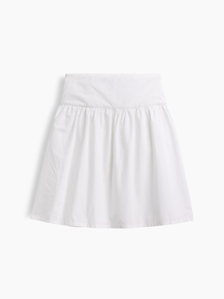Poplin Drop-Waist Skirt