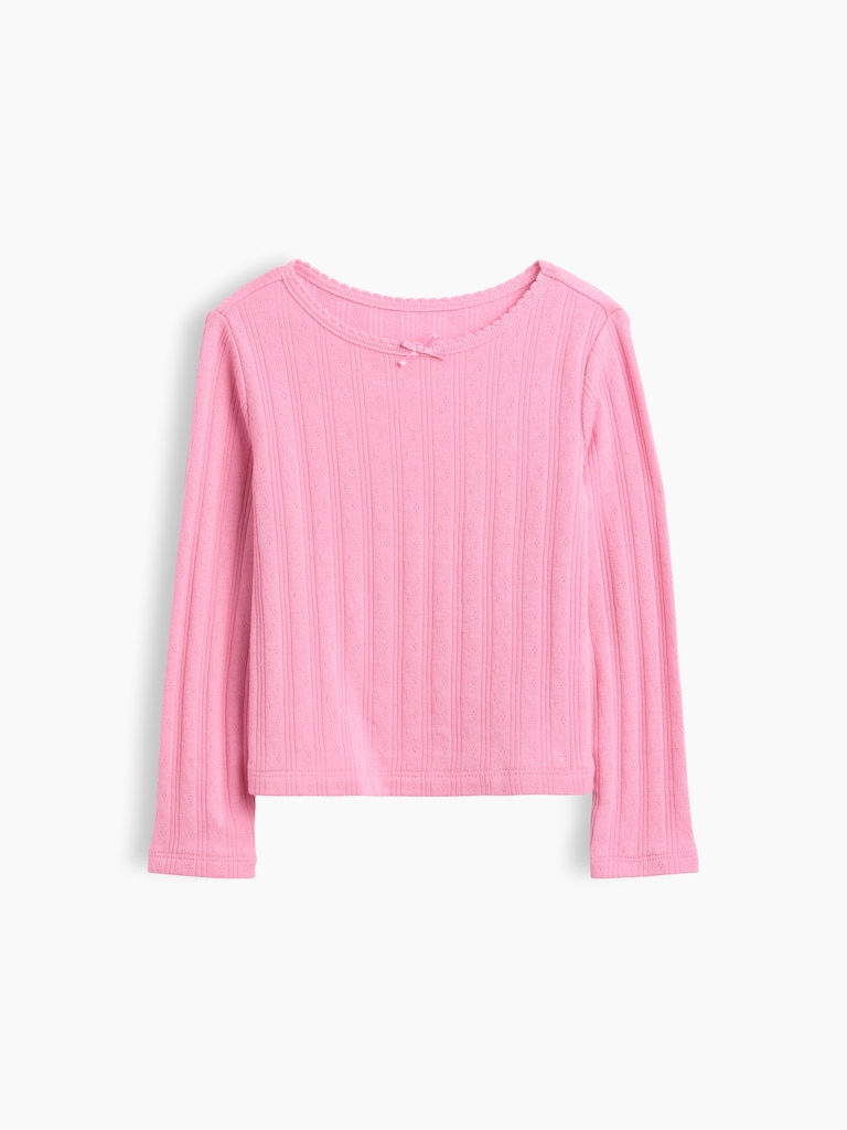 T-shirt en tricot pointelle côtelé pour Bébé et Tout-petit