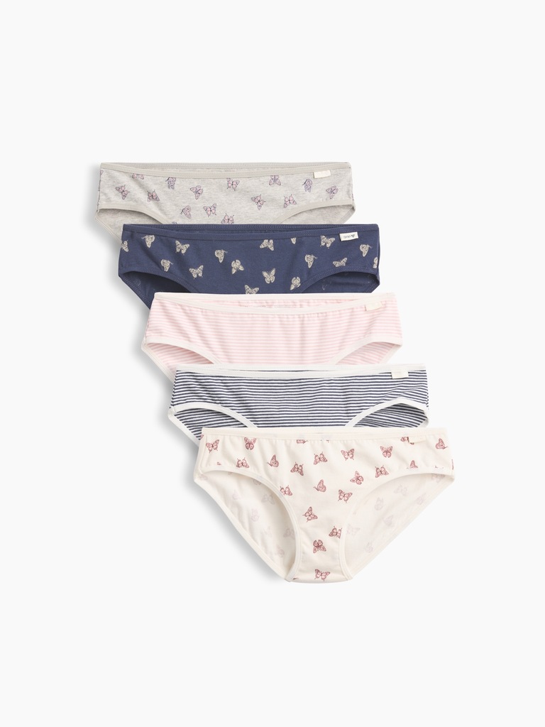 Kids Organic Stretch Cotton Bikini Briefs (5-Pack)