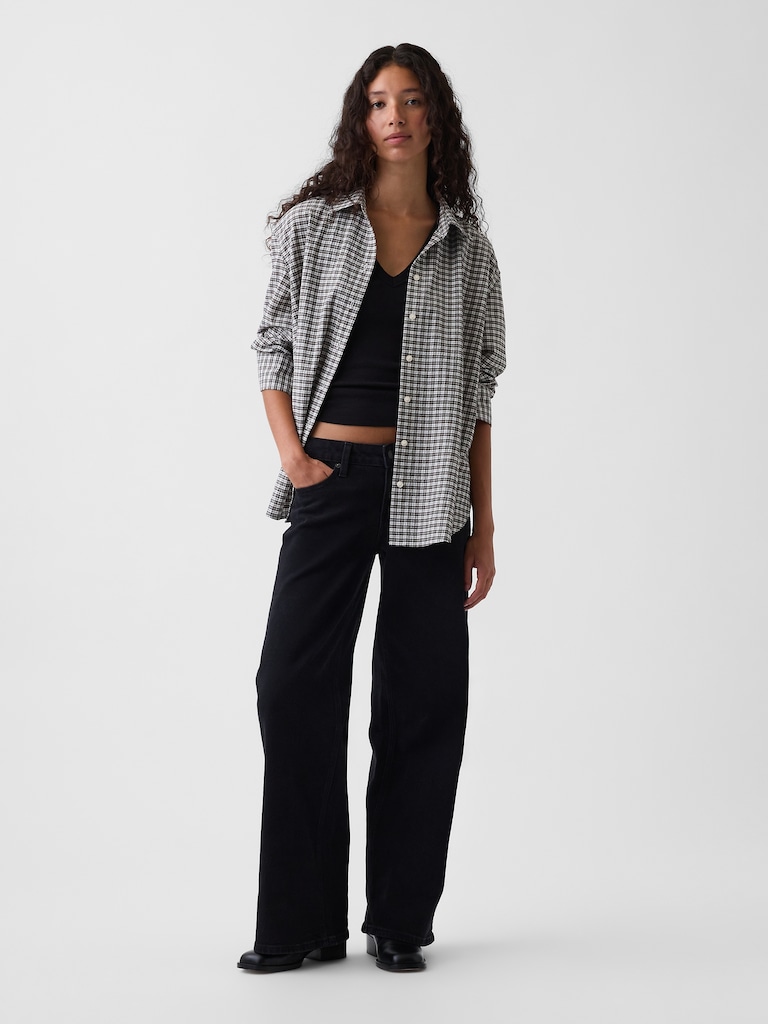 Low Rise Stride Wide-Leg Jeans