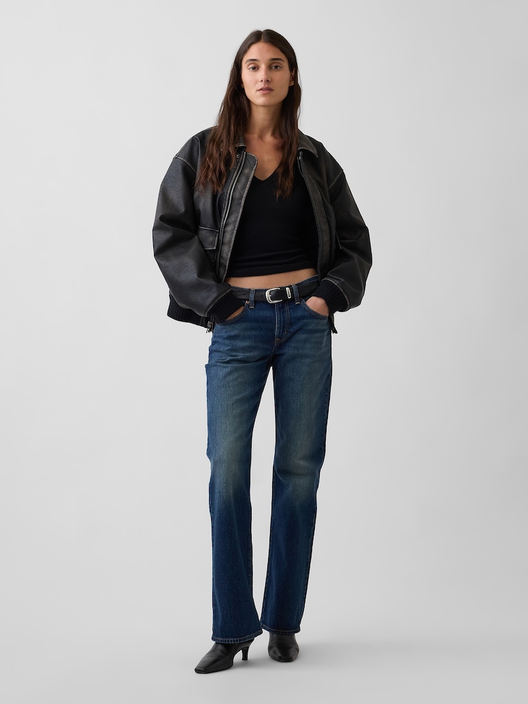 Mid Rise Relaxed Flare Jeans
