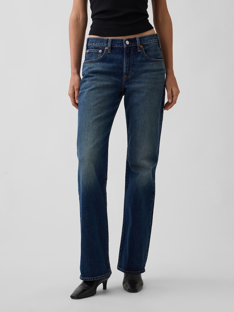 Mid Rise Relaxed Flare Jeans