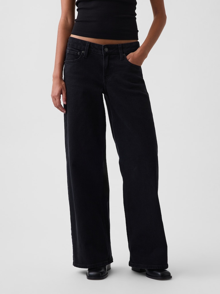 Low Rise Stride Wide-Leg Jeans