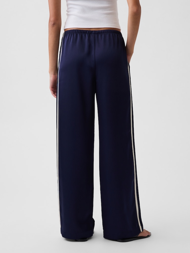 Satin Easy Wide-Leg Pants