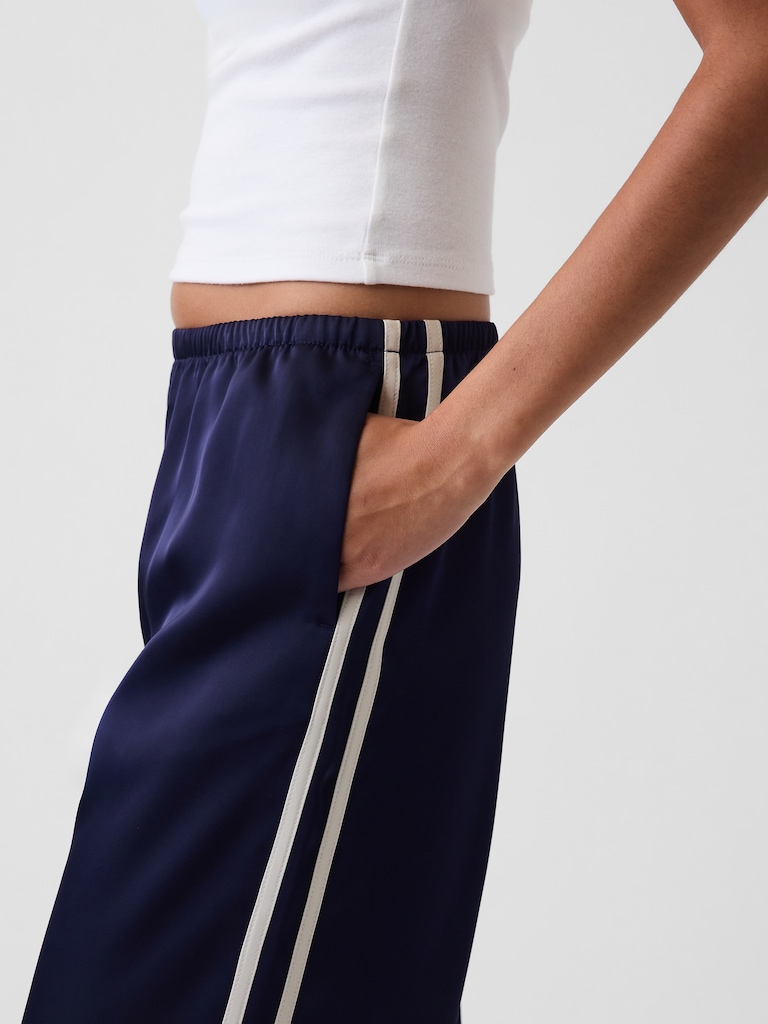 Satin Easy Wide-Leg Pants
