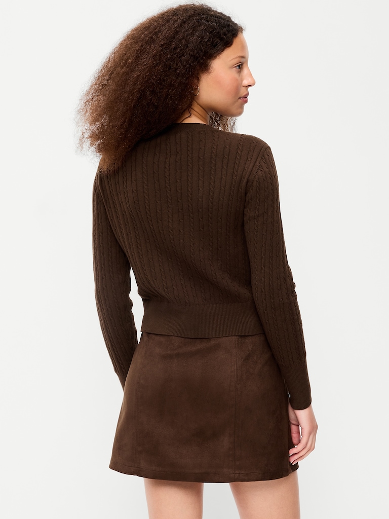 SoSoft Cotton Crew-Neck Cardigan Sweater