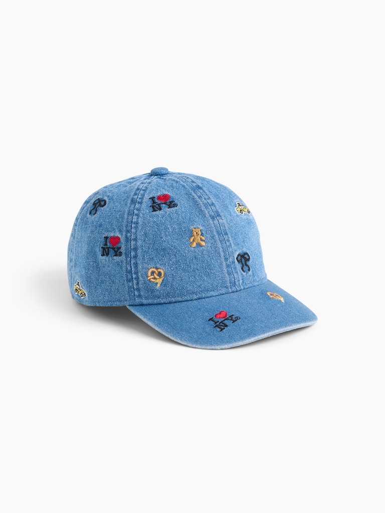 Kids I Heart NY Denim Baseball Hat