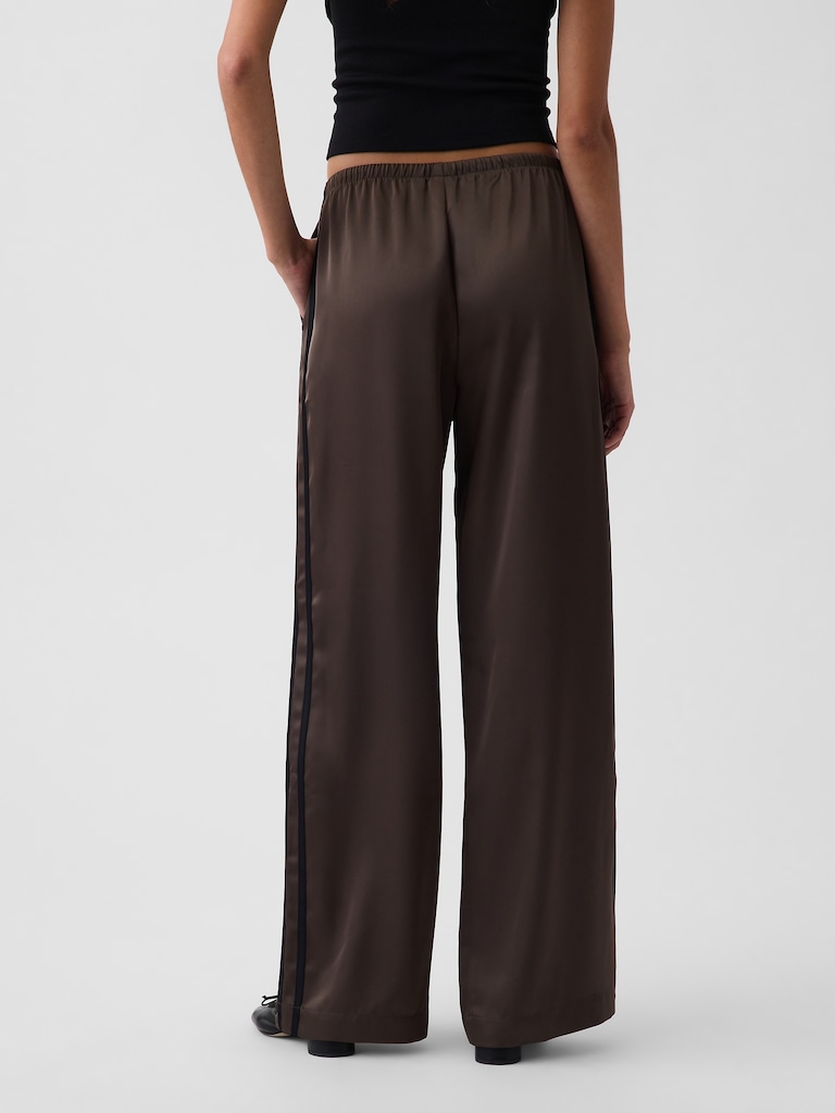 Satin Easy Wide-Leg Pants