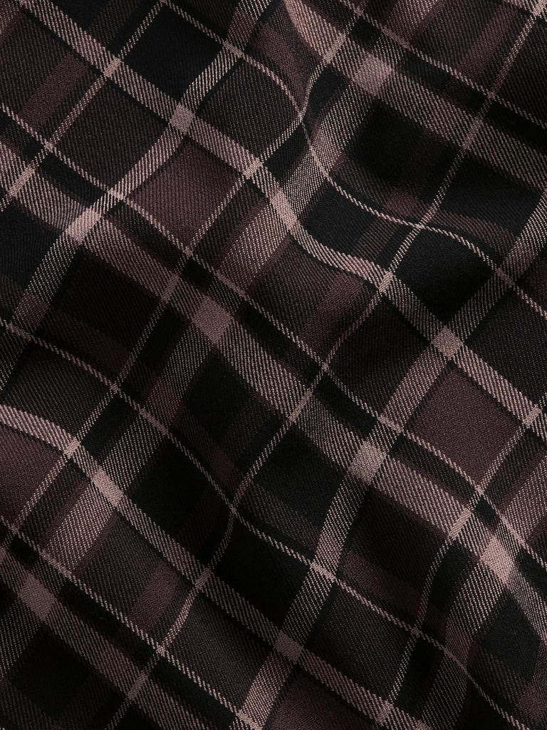 Plaid Easy Knee-Length Skirt