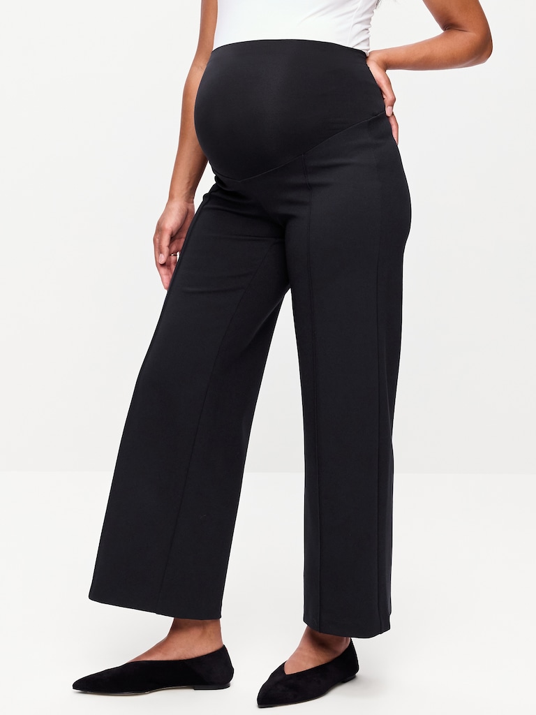 Maternity Full-Panel Stevie Wide-Leg Pants