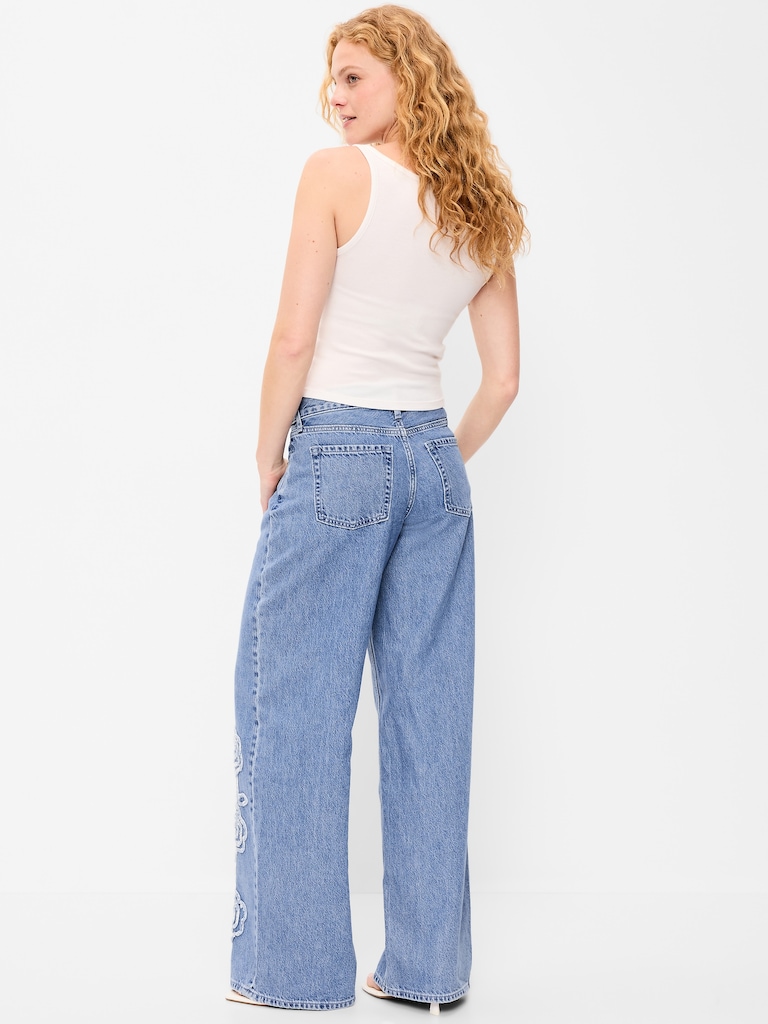 Low-Rise Baggy Wide-Leg Jeans