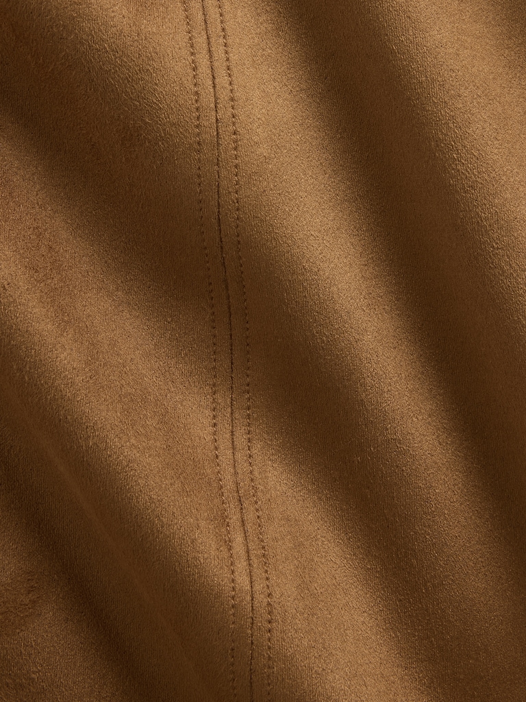Vegan Suede Mini Shift Dress