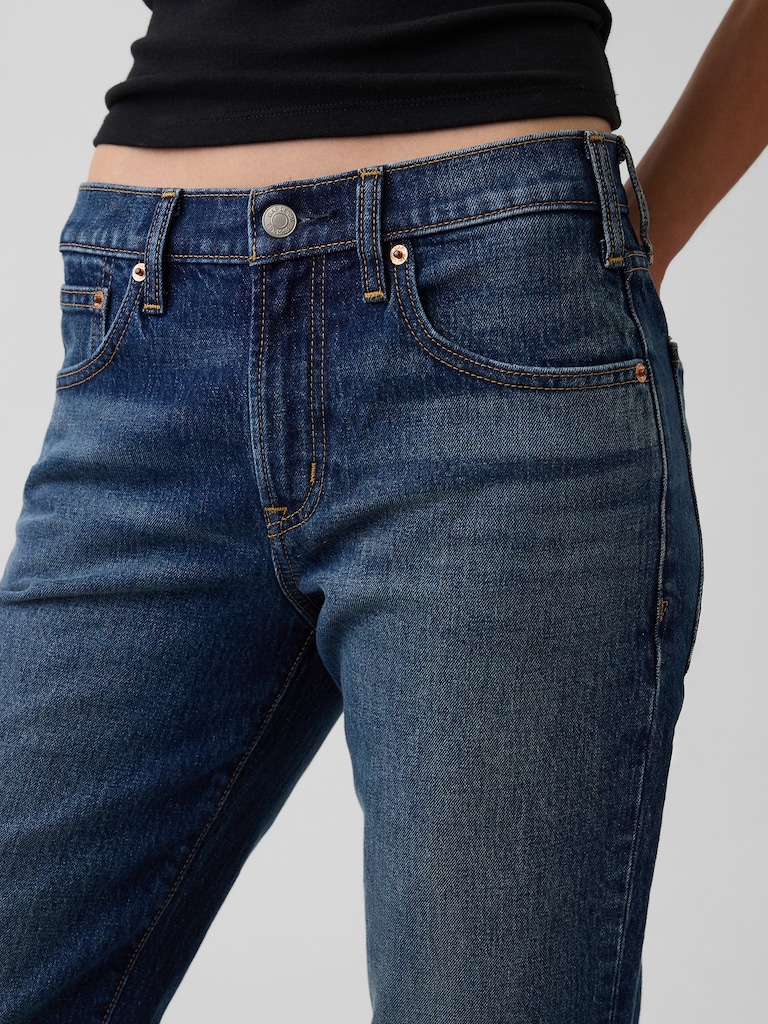 Mid Rise Relaxed Flare Jeans