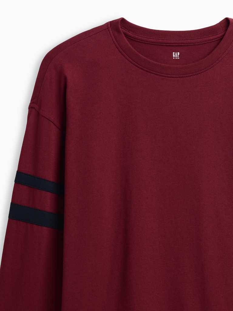 Kids Relaxed Varsity Crewneck T-Shirt