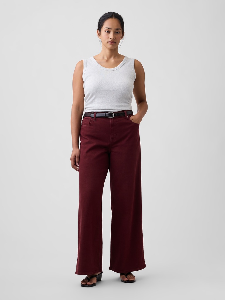 Mid Rise Wide-Leg Jeans
