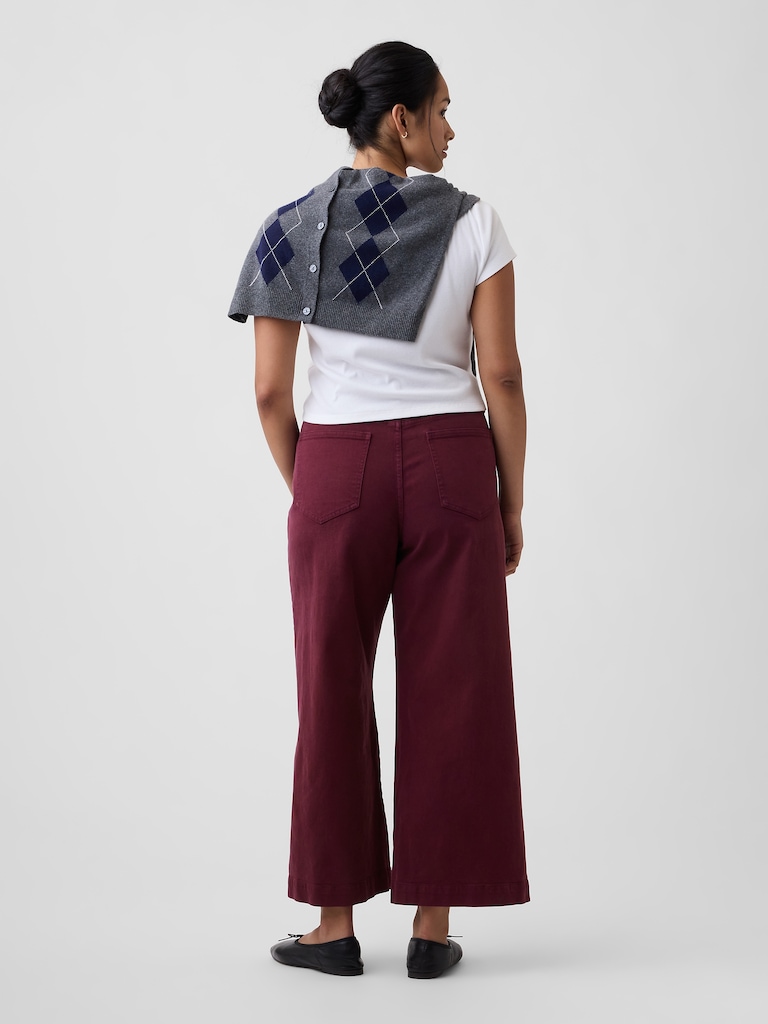 High Rise Wide-Leg Crop Jeans