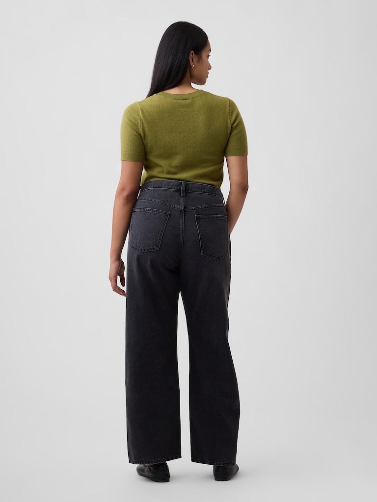 Low Slung Relaxed Straight Jeans
