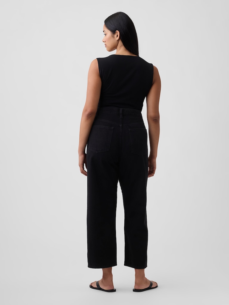Low Slung SuperSoft Relaxed Straight Crop Jeans