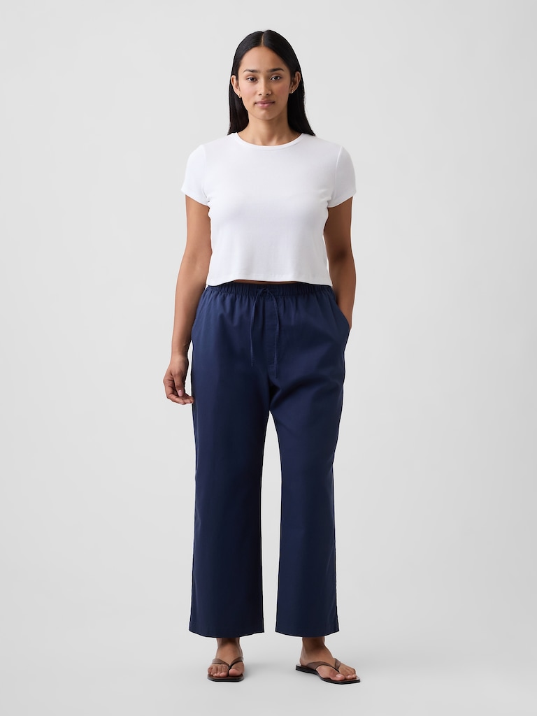 Mid Rise Easy Twill Pants