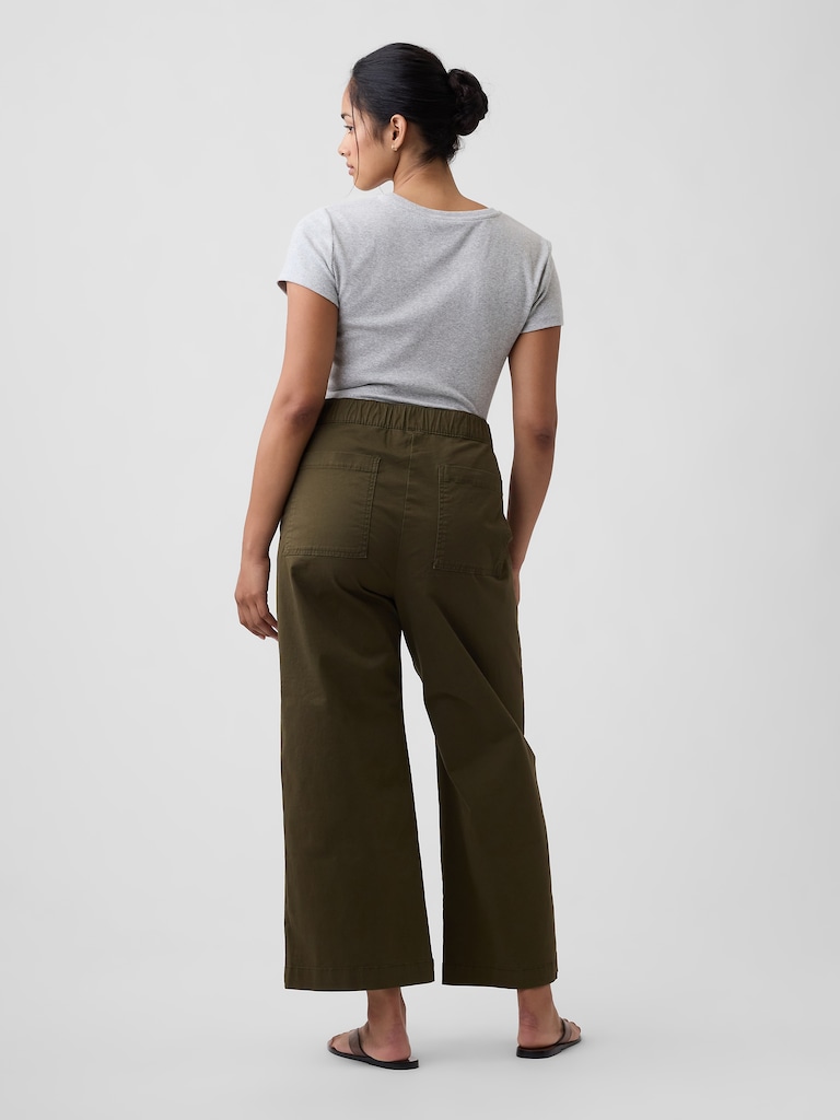 Mid Rise Wide-Leg Khakis