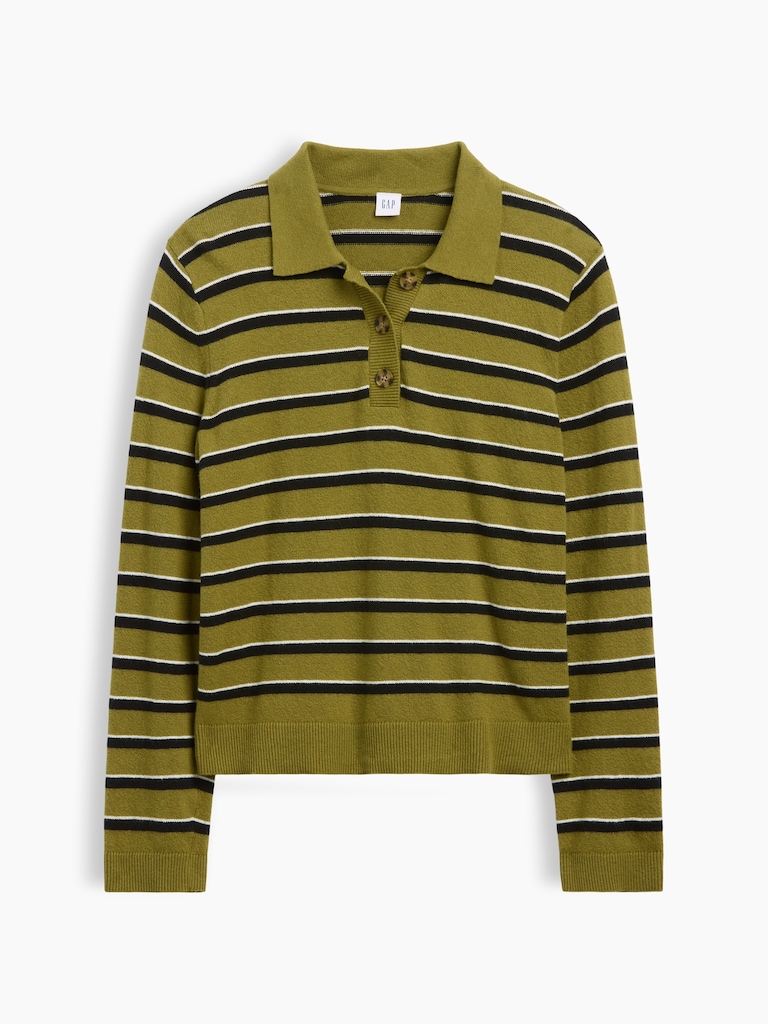 CashSoft Relaxed Polo Sweater
