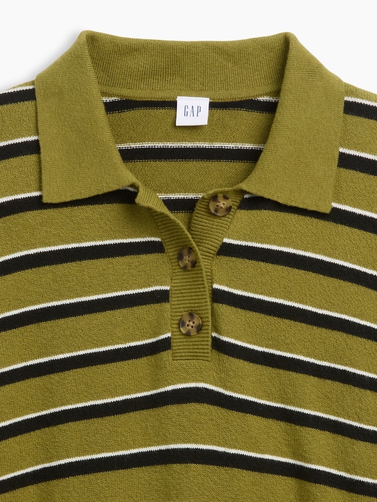 CashSoft Relaxed Polo Sweater