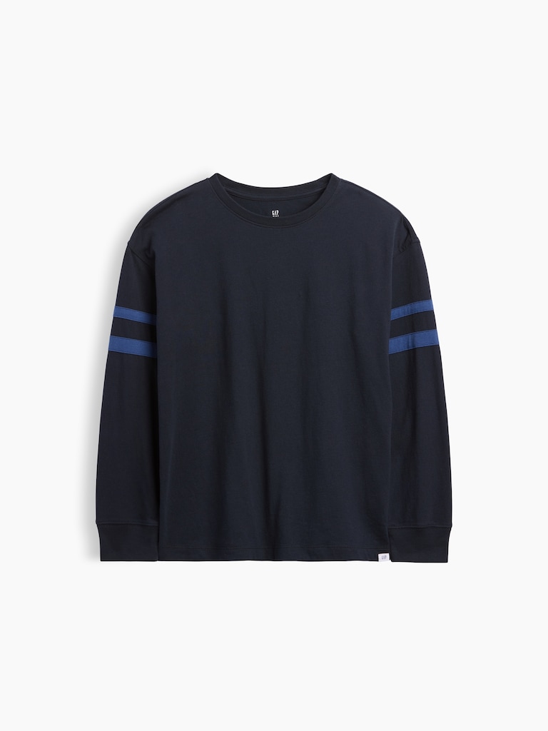 Kids Relaxed Varsity Crewneck T-Shirt