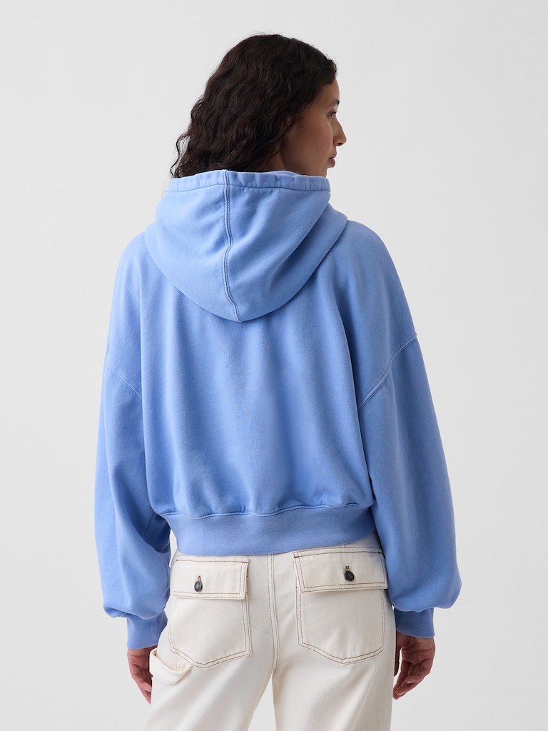 VintageSoft Logo Crop Hoodie