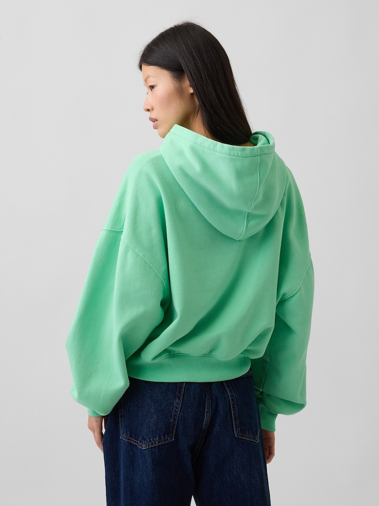 VintageSoft Logo Crop Hoodie