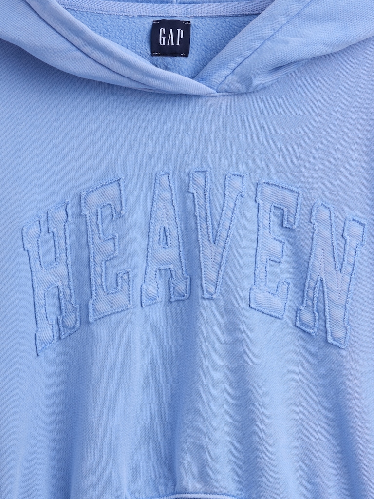 VintageSoft Logo Crop Hoodie