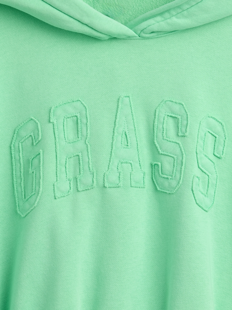 VintageSoft Logo Crop Hoodie