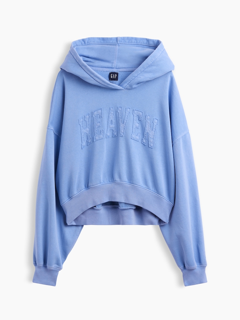 VintageSoft Logo Crop Hoodie