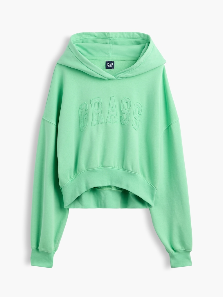 VintageSoft Logo Crop Hoodie