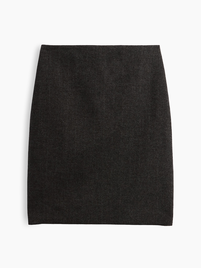 Herringbone Knee-Length Skirt
