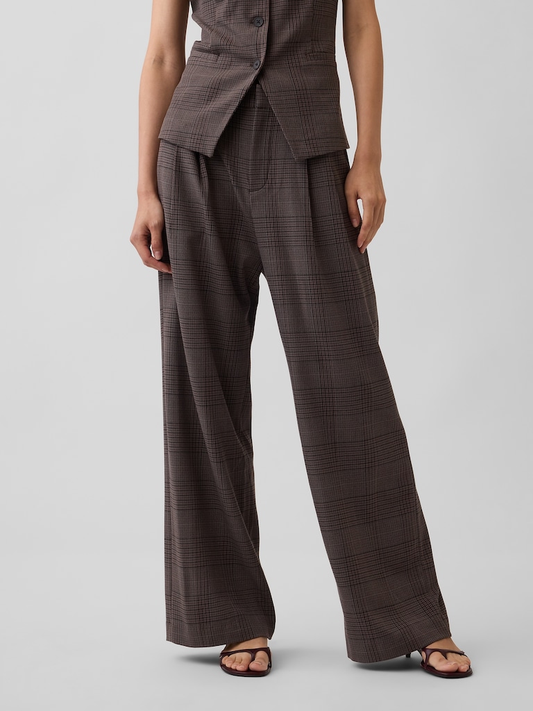 365 High Rise Brushed Twill Pleated Trousers